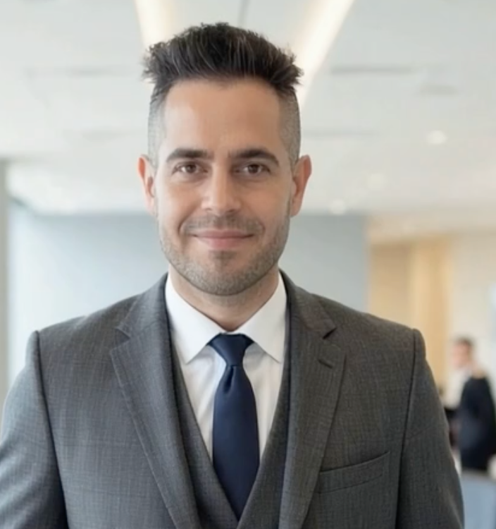 Male Avatar in suit in the office headshot people working